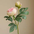 Elegant Silk Peony Stems – 2-Head Artificial Flowers for Décor