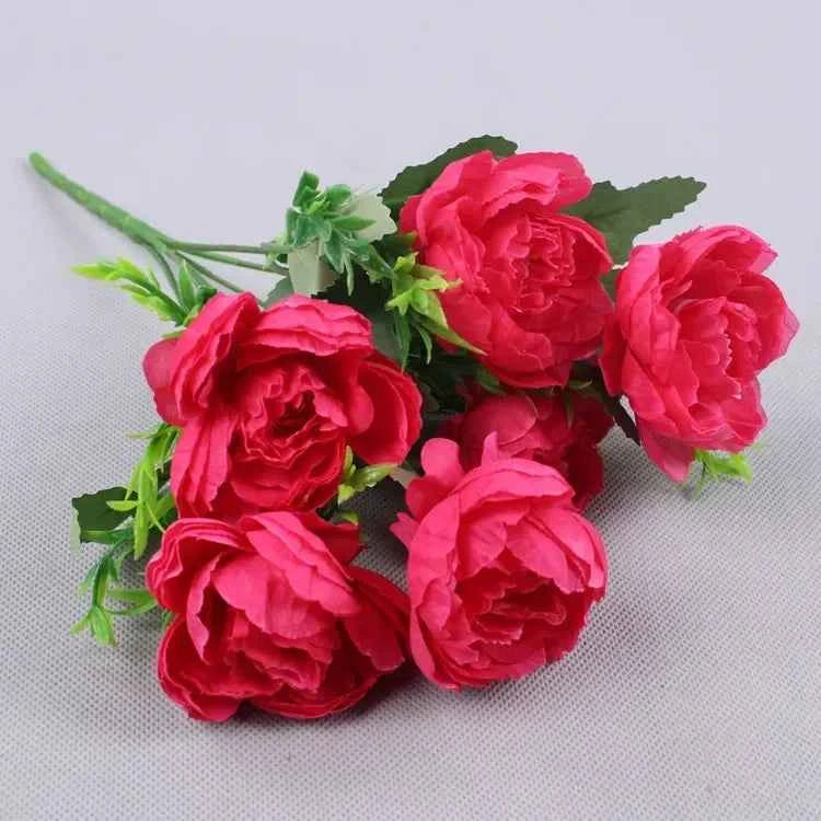 Autumn Silk Peony Bouquet – 6-Head Artificial Flowers