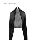 Spring Silk Cashmere Shawl – Lightweight Openwork Wrap with Sleeves