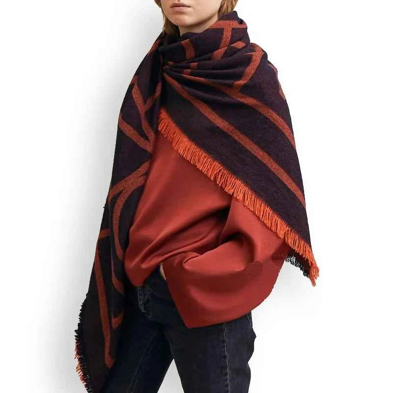 Luxury Cashmere Plaid Scarf – Stylish Four-Season Wrap