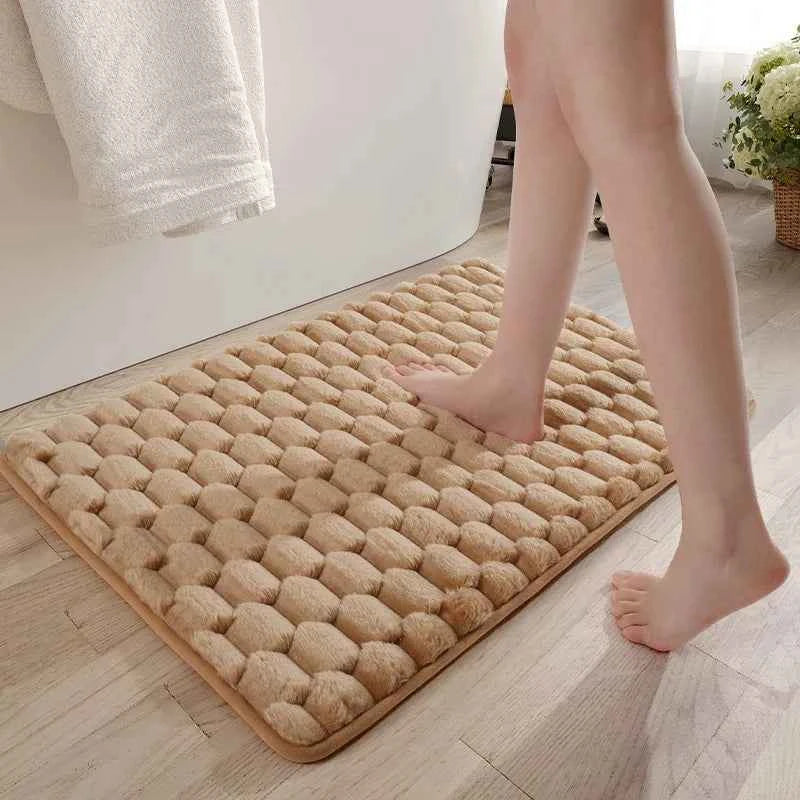 Granular Plush Memory Foam Bath Mat – Soft, Absorbent, and Non-Slip Comfort