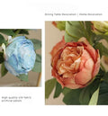 Elegant Silk Peony Stems – 2-Head Artificial Flowers for Décor