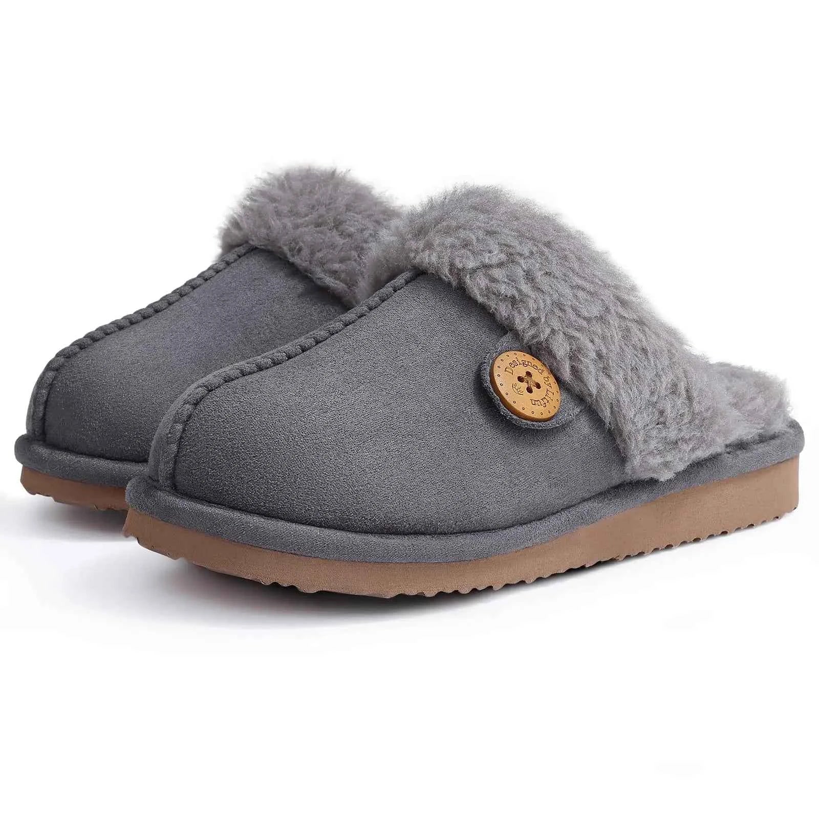 Cozy Women's Fluffy Faux Fur Slippers for Winter Comfort