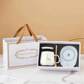 Smart Coffee Mug Warmer – 400ML Electric Heating Ceramic Cup Set