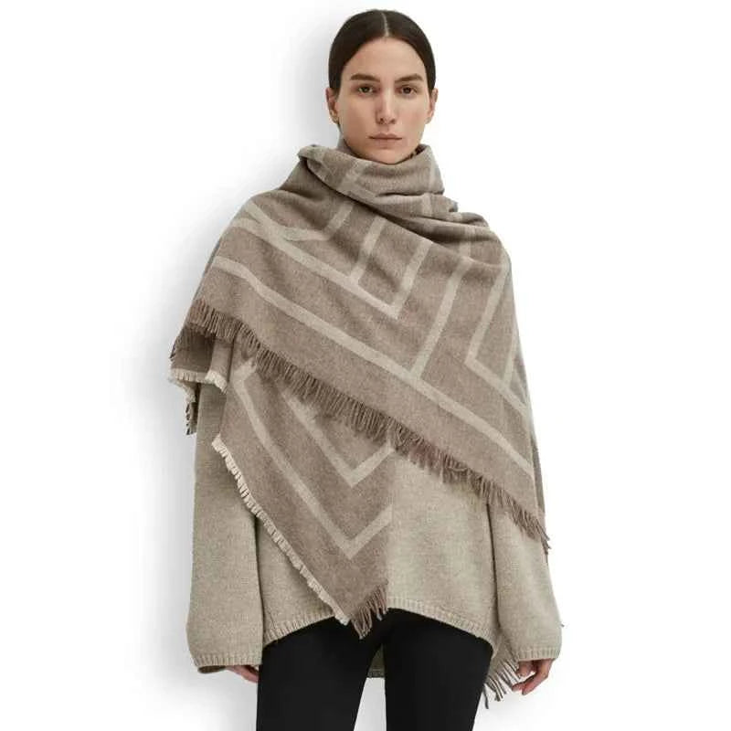 Luxury Cashmere Plaid Scarf – Stylish Four-Season Wrap