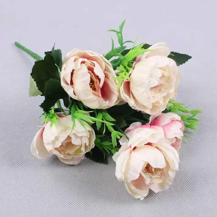 Autumn Silk Peony Bouquet – 6-Head Artificial Flowers