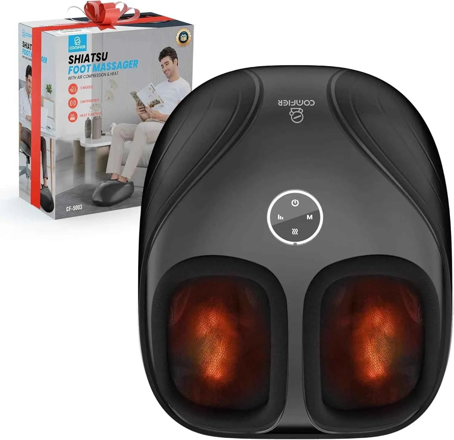 Shiatsu Foot Massager with Heat – Relaxation & Compression for Ultimate Comfort