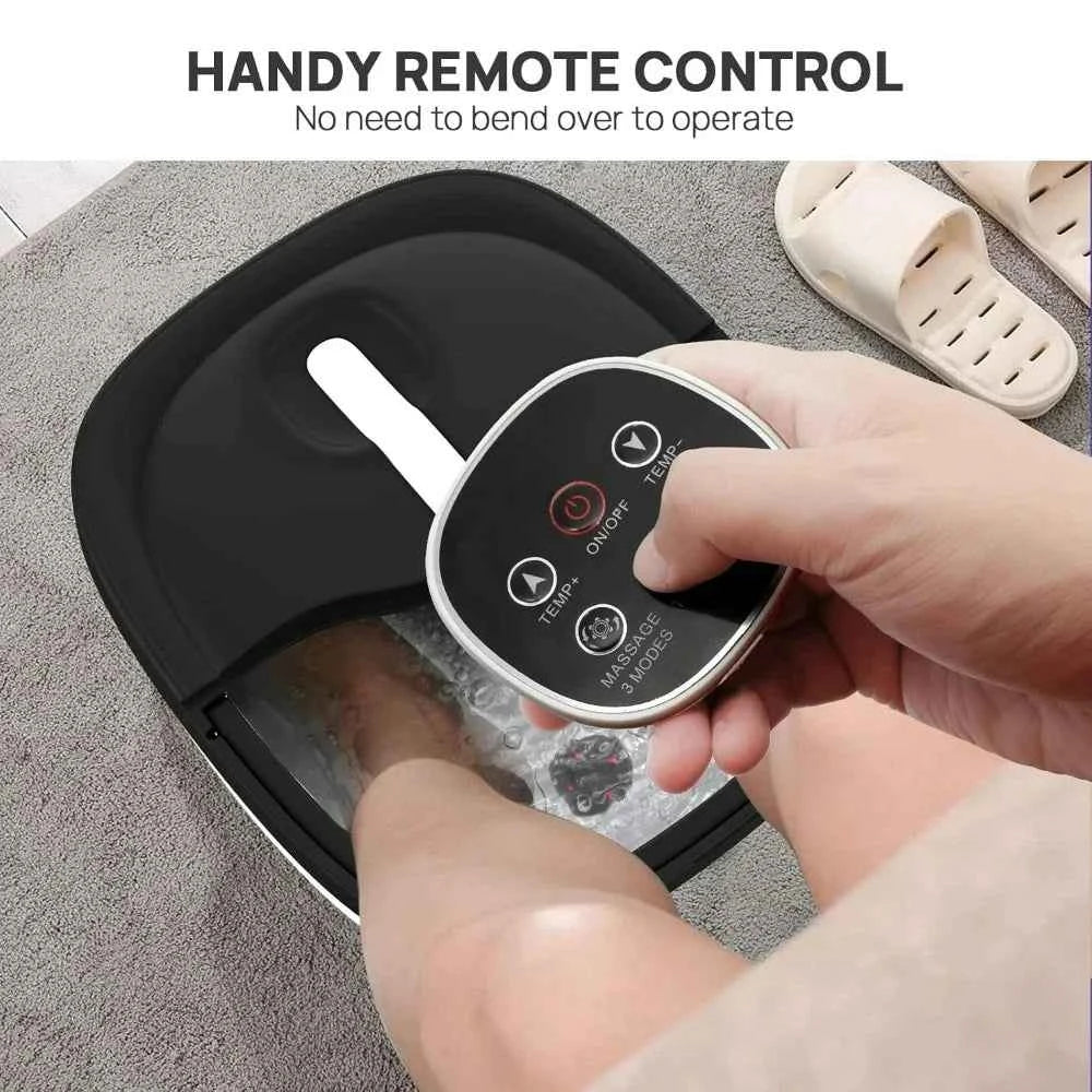 Collapsible Electric Foot Spa – Shiatsu Massage with Heat & Bubbles
