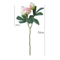 Elegant Silk Peony Stems – 2-Head Artificial Flowers for Décor