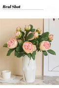 Elegant Silk Peony Stems – 2-Head Artificial Flowers for Décor