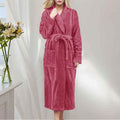 Cozy Accessories Plush Flannel Bathrobe – Warm Winter Fleece Nightgown for Women