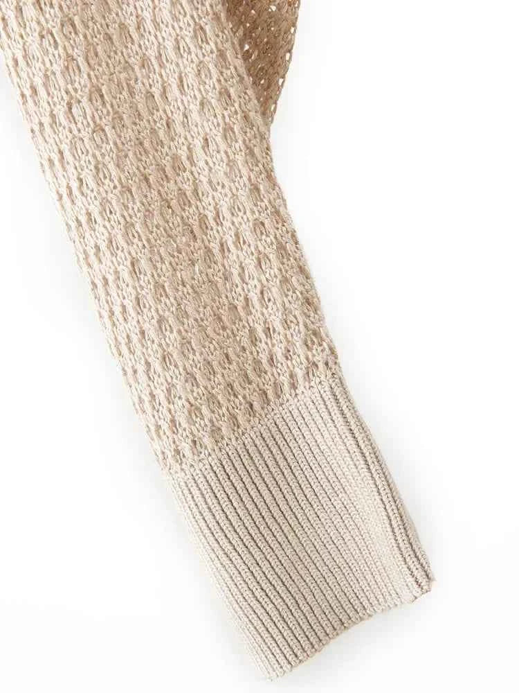 Spring Silk Cashmere Shawl – Lightweight Openwork Wrap with Sleeves