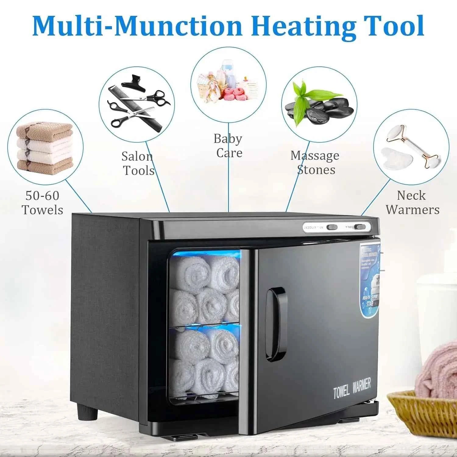 Luxury LED Towel Warmer Cabinet – 2-in-1 Professional Spa-Style Comfort
