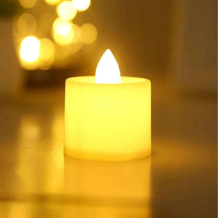 Heart-Shaped Flameless LED Tealight Candles - Battery Powered Home & Party Decor
