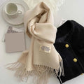Warm Winter Cashmere Scarf – Fashionable Double-Sided Shawl Wrap