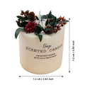 Organic Soy Wax Scented Candle - Handmade with Dried Flowers & Pure Oils