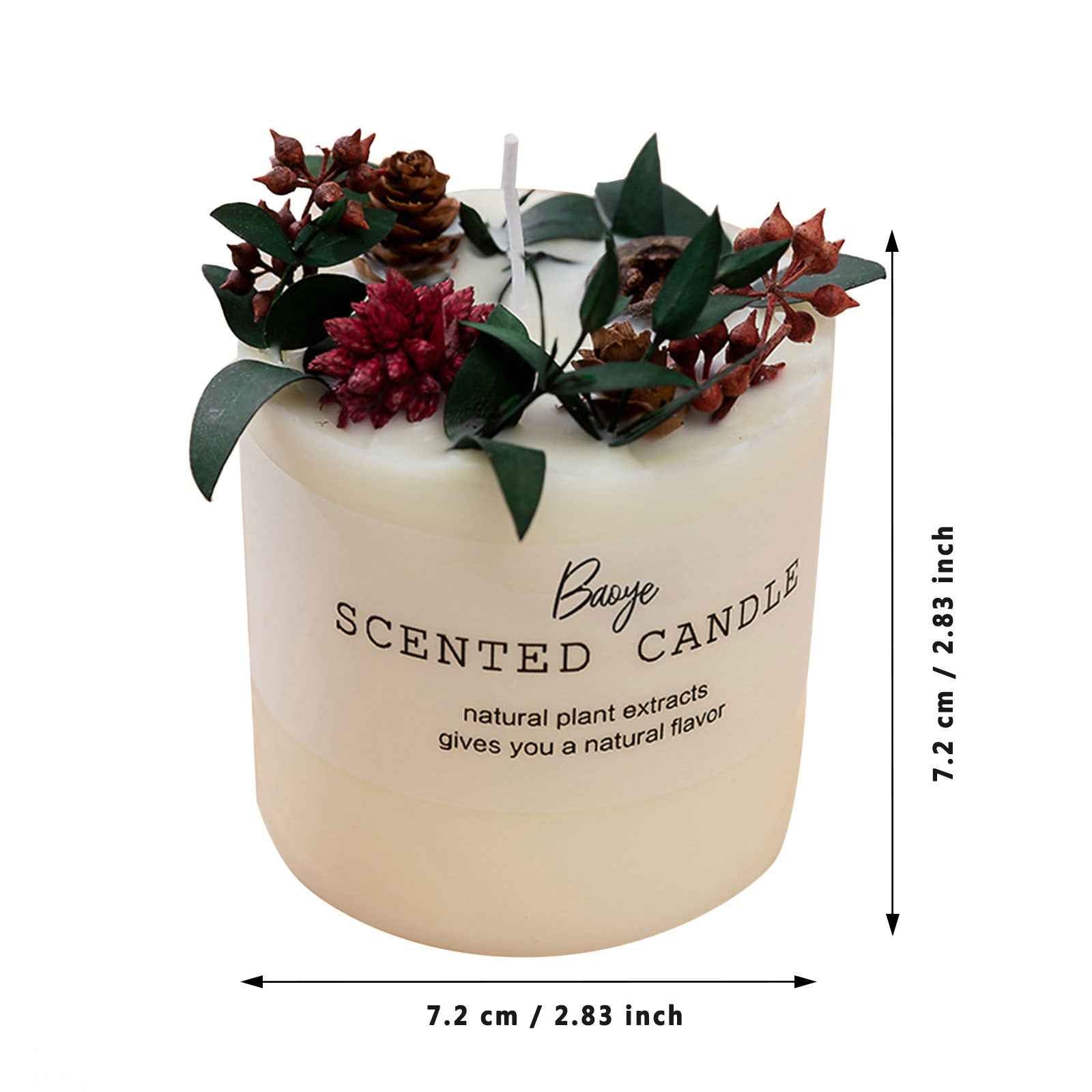 Organic Soy Wax Scented Candle - Handmade with Dried Flowers & Pure Oils