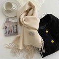 Warm Winter Cashmere Scarf – Fashionable Double-Sided Shawl Wrap