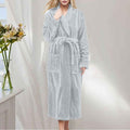 Cozy Accessories Plush Flannel Bathrobe – Warm Winter Fleece Nightgown for Women