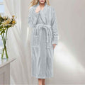 Cozy Accessories Plush Flannel Bathrobe – Warm Winter Fleece Nightgown for Women