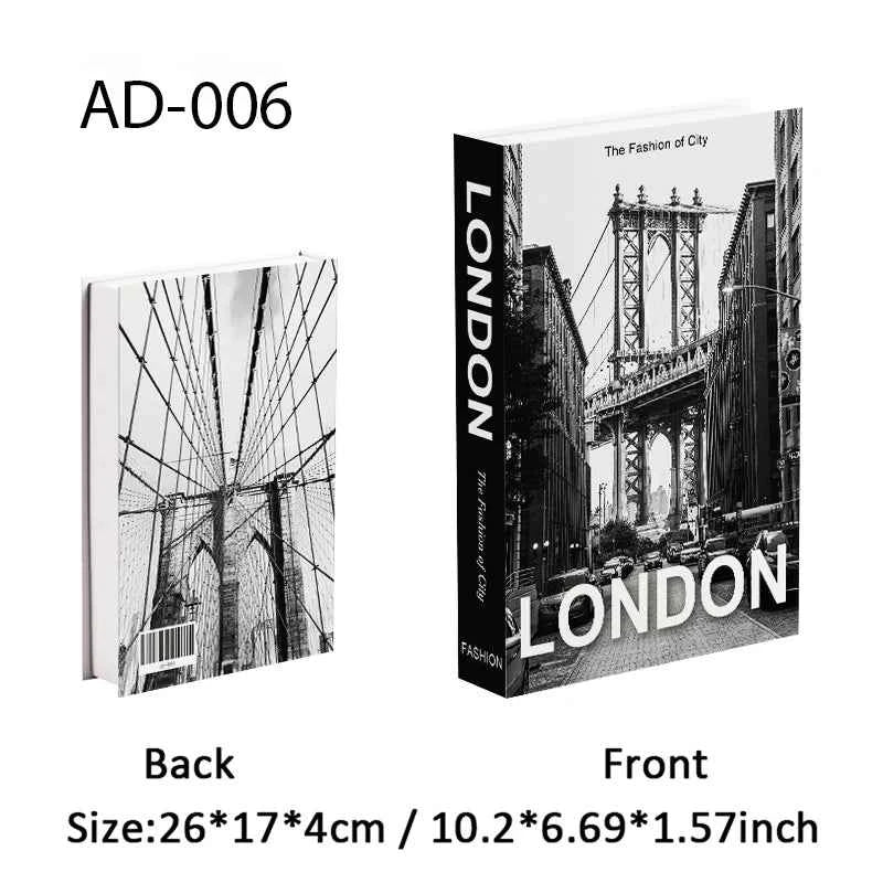 Paris Fashion Black & White Decorative Fake Books – Coffee Table Decor