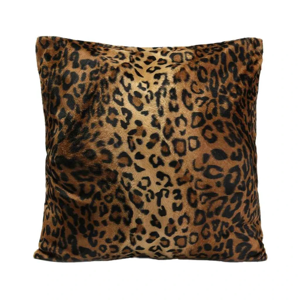 Leopard Animal Pattern Velvet Cushion Cover – Soft Decorative Pillowcase