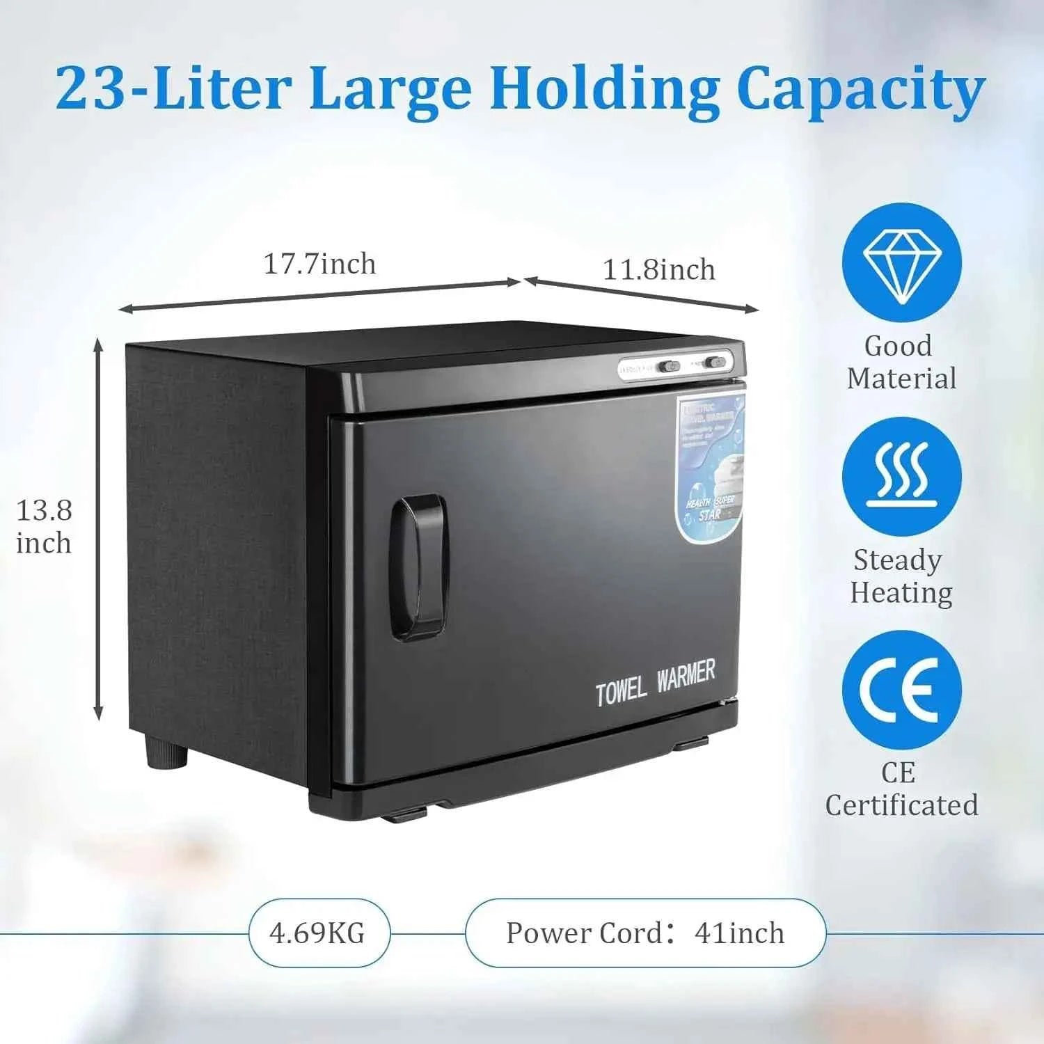 Luxury LED Towel Warmer Cabinet – 2-in-1 Professional Spa-Style Comfort