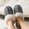 Cozy Women's Fluffy Faux Fur Slippers for Winter Comfort