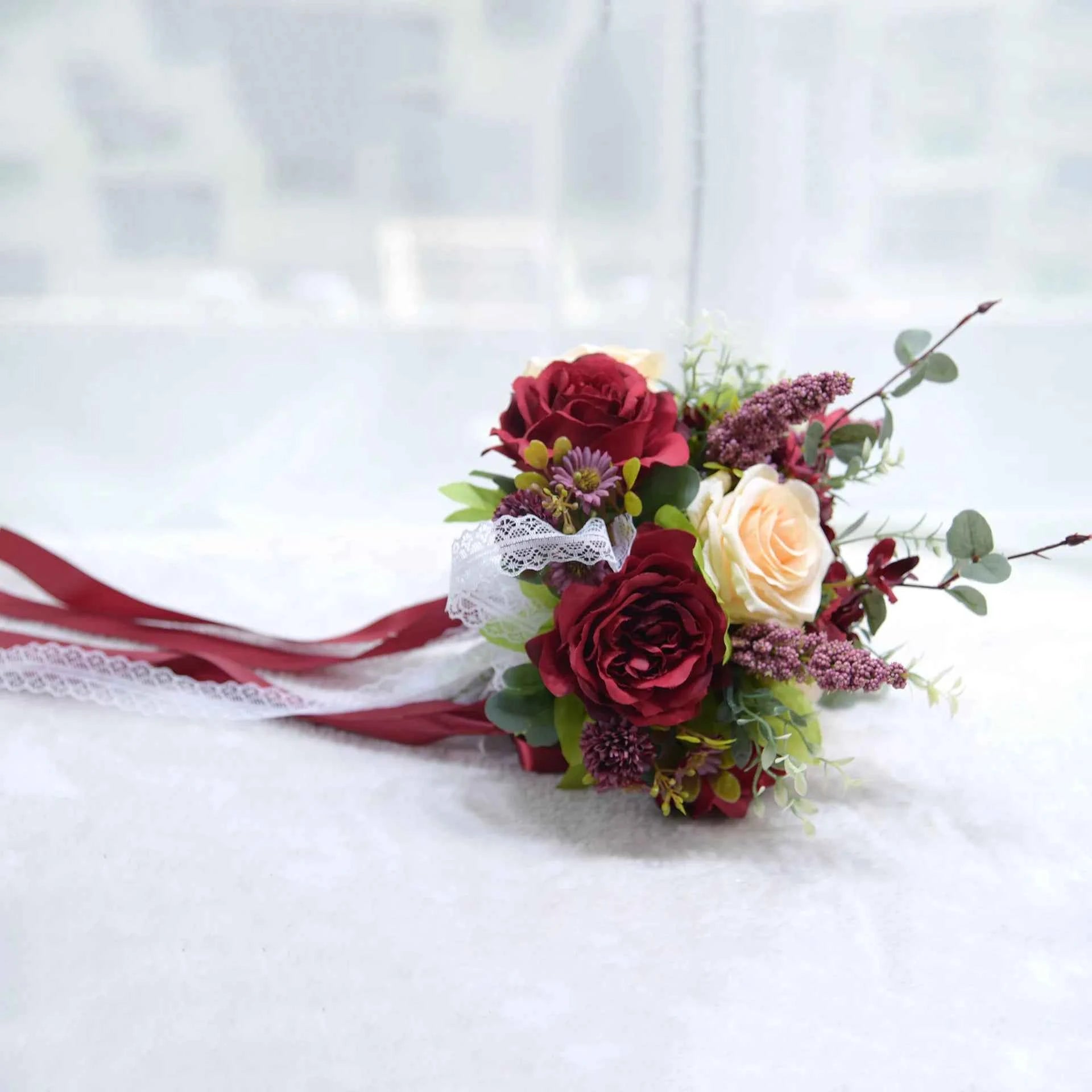 Romantic Silk Rose Bouquet – Timeless Wedding & Home Decor