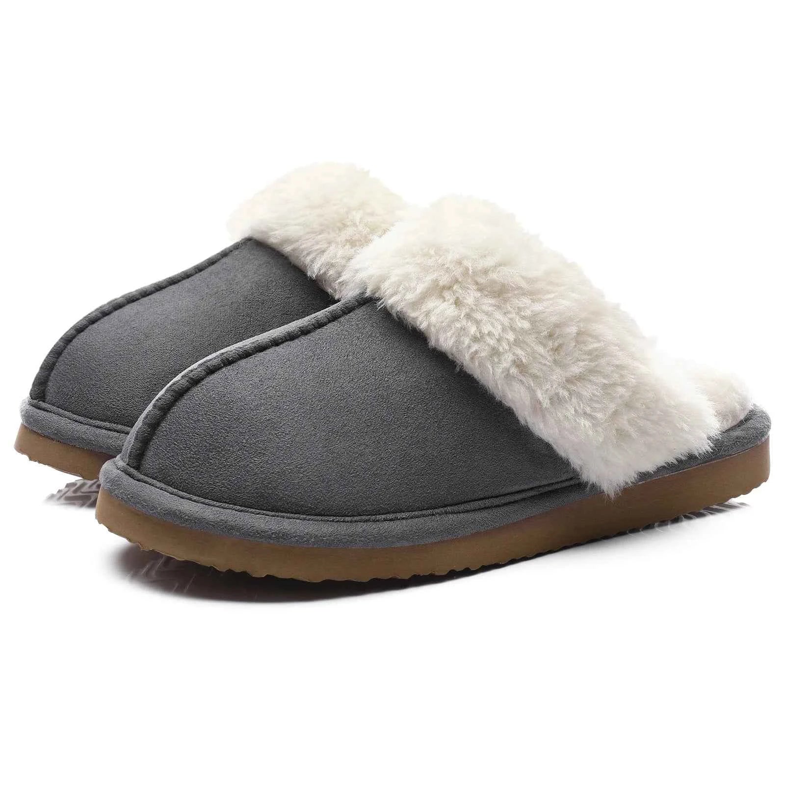 Cozy Women's Fluffy Faux Fur Slippers for Winter Comfort