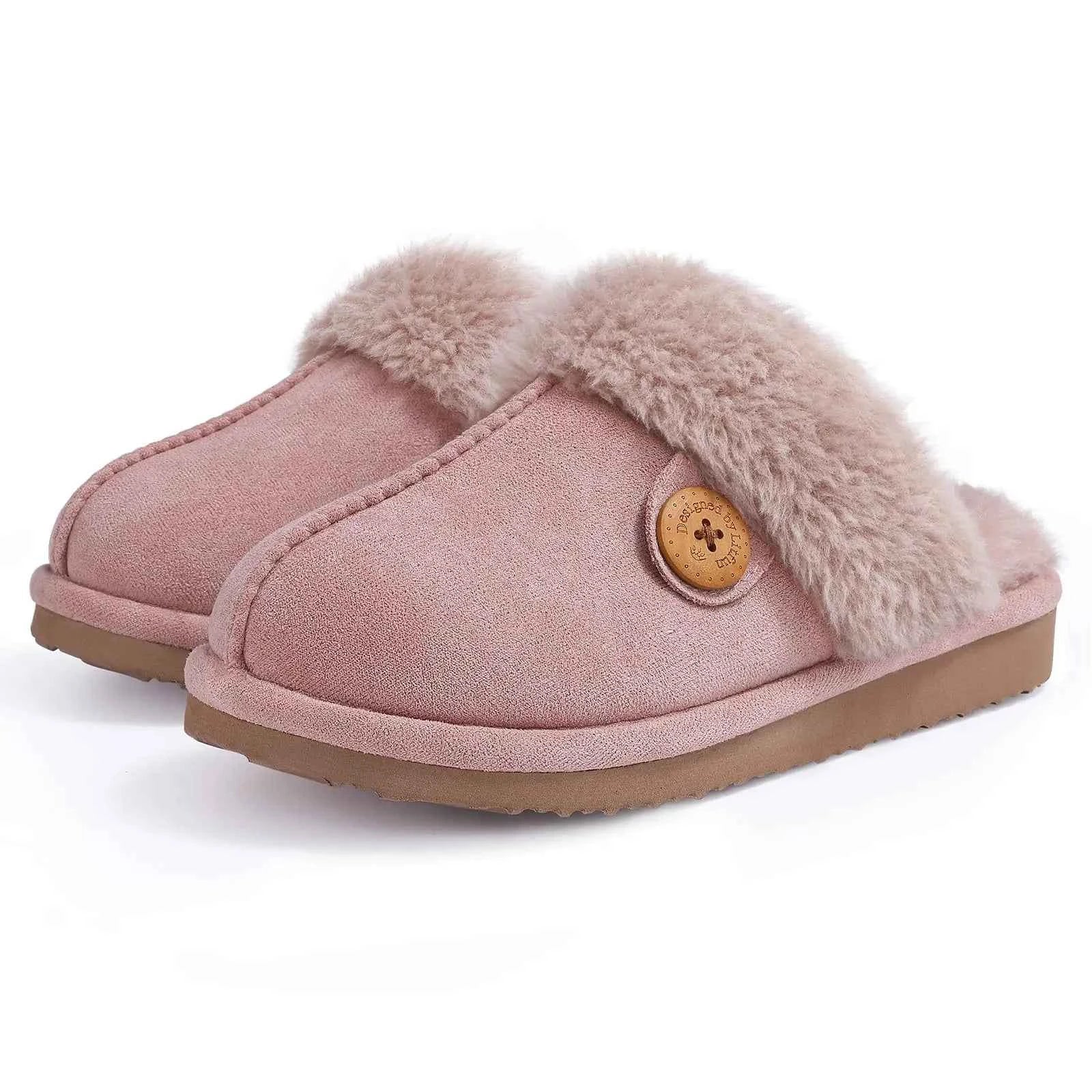 Cozy Women's Fluffy Faux Fur Slippers for Winter Comfort
