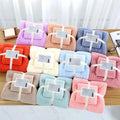 2pcs Luxury Coral Fleece Bath & Face Towel Set