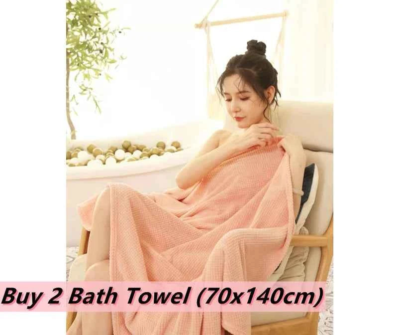 Luxury Handmade Turkish Cotton Bath Towel - Quick Dry Soft Style