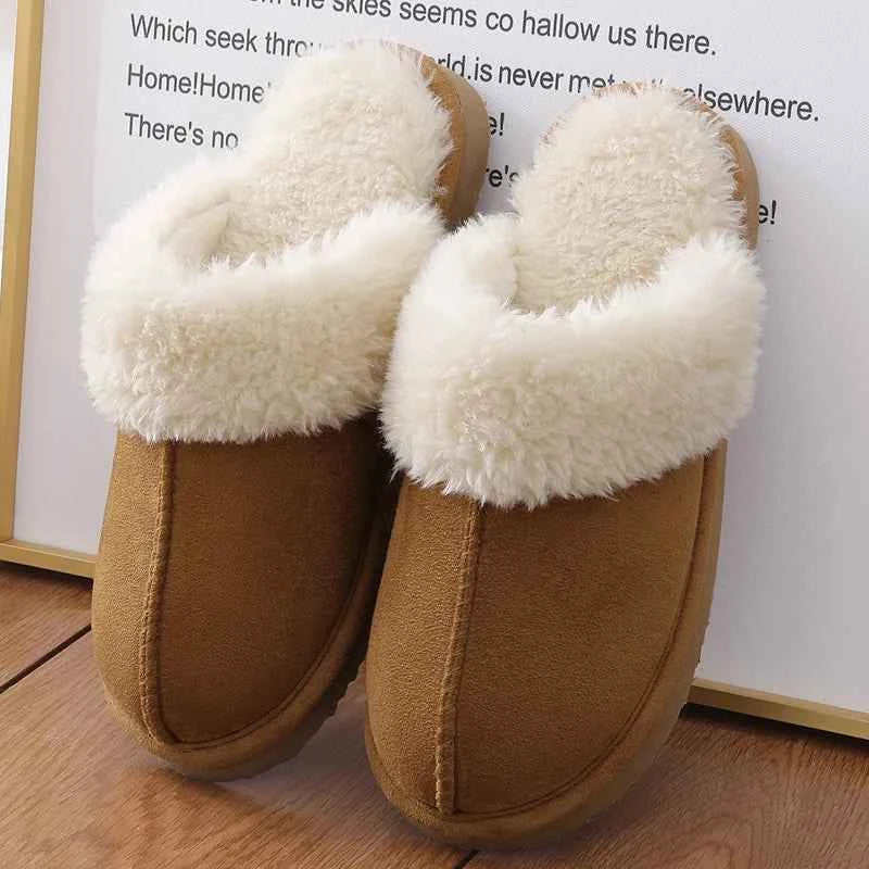 Cozy Women's Fluffy Faux Fur Slippers for Winter Comfort