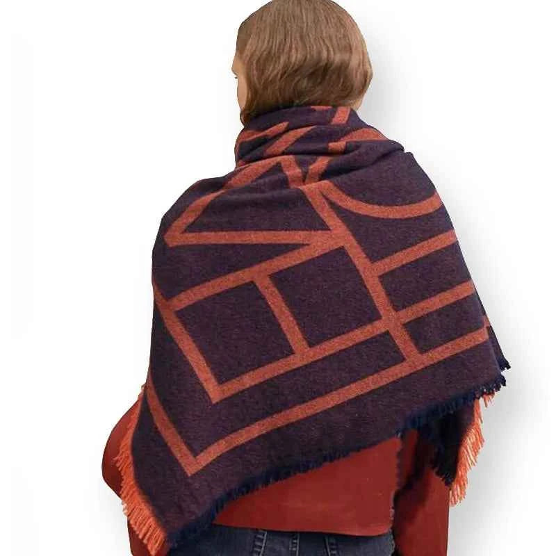 Luxury Cashmere Plaid Scarf – Stylish Four-Season Wrap