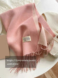 Warm Winter Cashmere Scarf – Fashionable Double-Sided Shawl Wrap