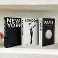 Fashion City Decorative Fake Books – Paris, London, New York Display