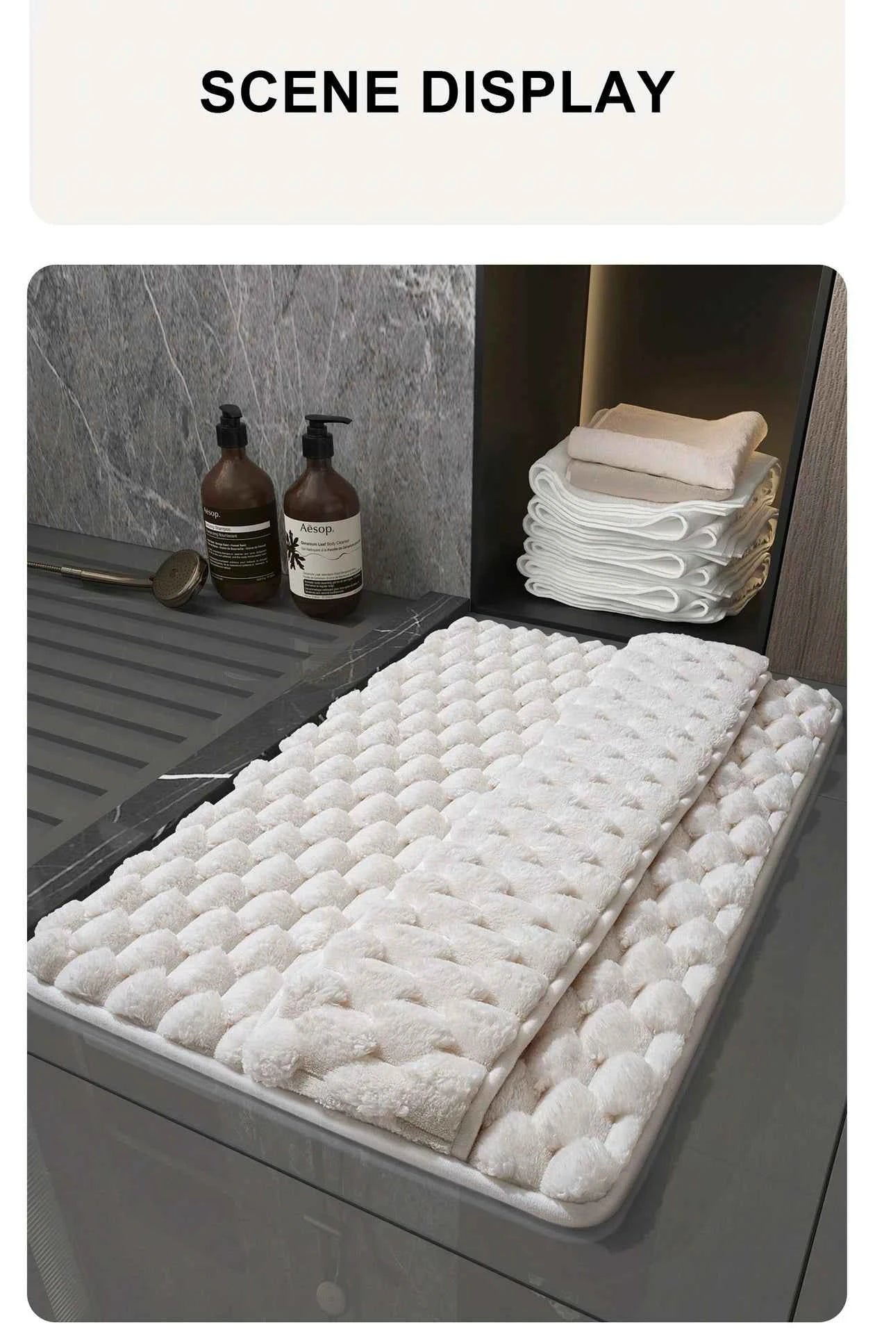Ultra-Soft Memory Foam Bath Mat – Plush, Absorbent, and Non-Slip