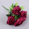 Autumn Silk Peony Bouquet – 6-Head Artificial Flowers