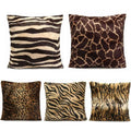 Leopard Animal Pattern Velvet Cushion Cover – Soft Decorative Pillowcase