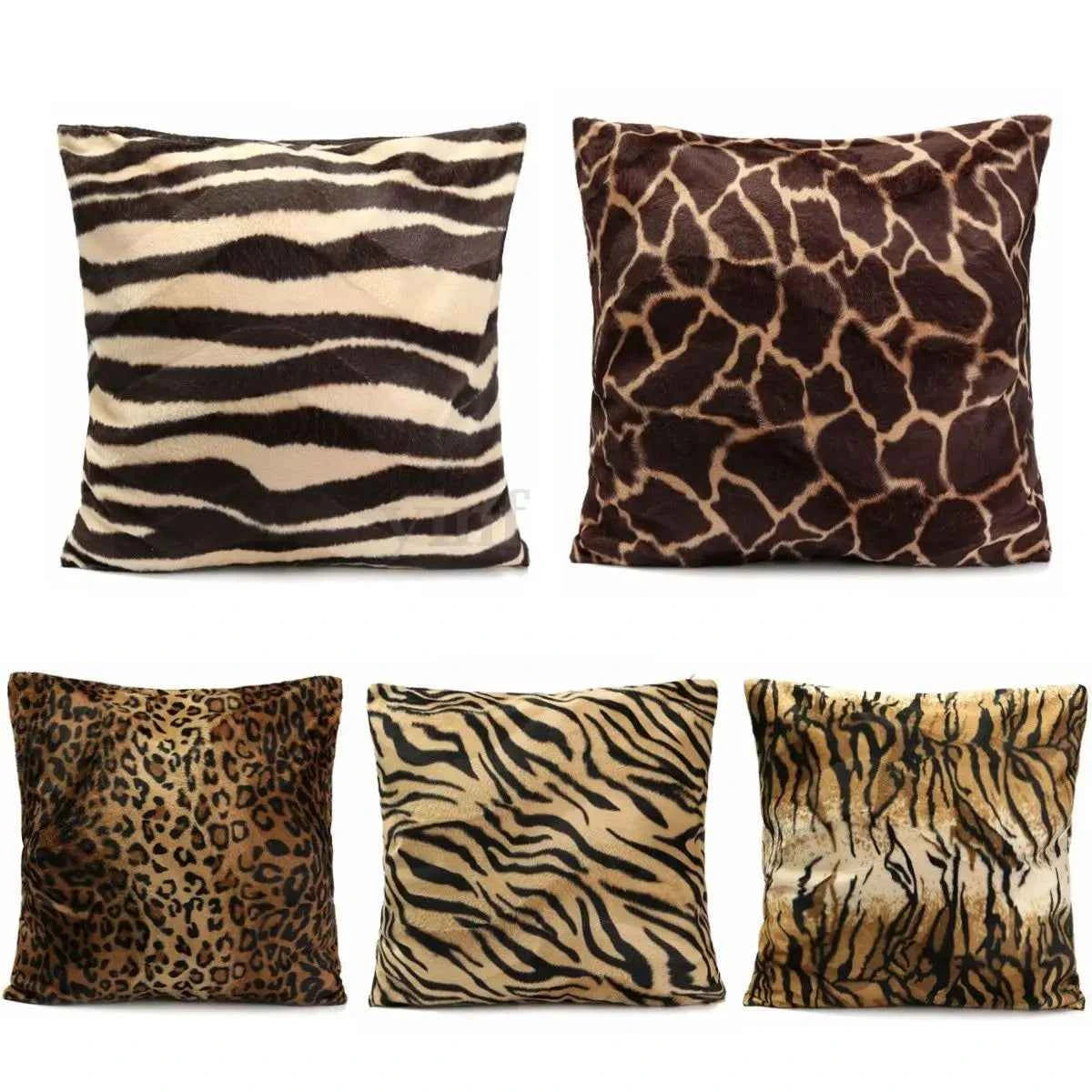 Leopard Animal Pattern Velvet Cushion Cover – Soft Decorative Pillowcase