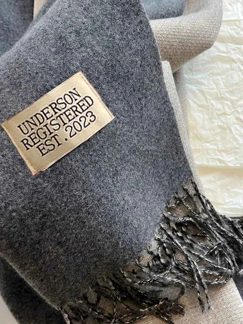 Warm Winter Cashmere Scarf – Fashionable Double-Sided Shawl Wrap