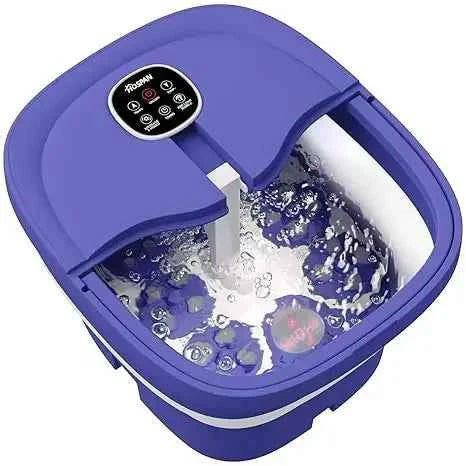 Collapsible Electric Foot Spa – Shiatsu Massage with Heat & Bubbles