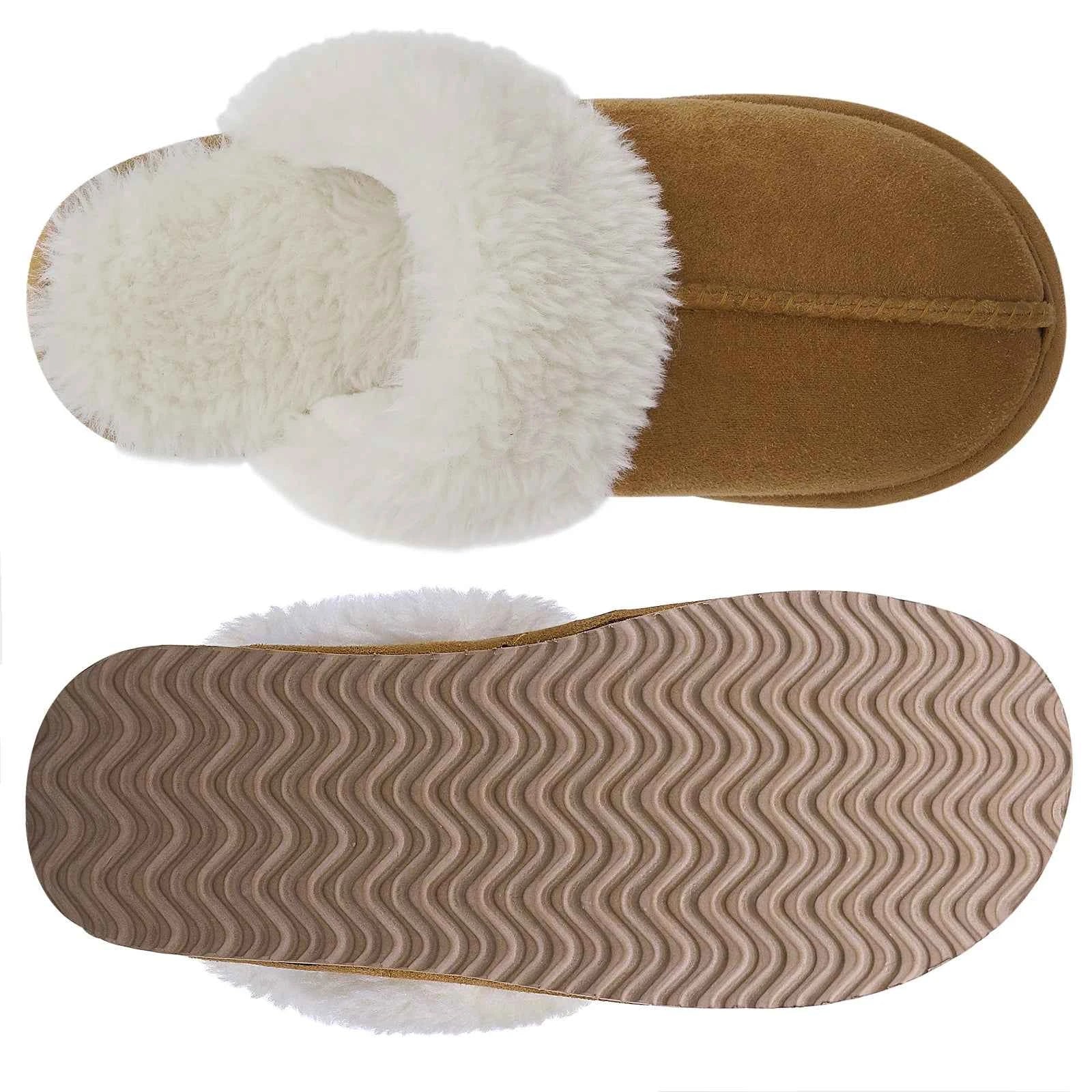 Cozy Women's Fluffy Faux Fur Slippers for Winter Comfort