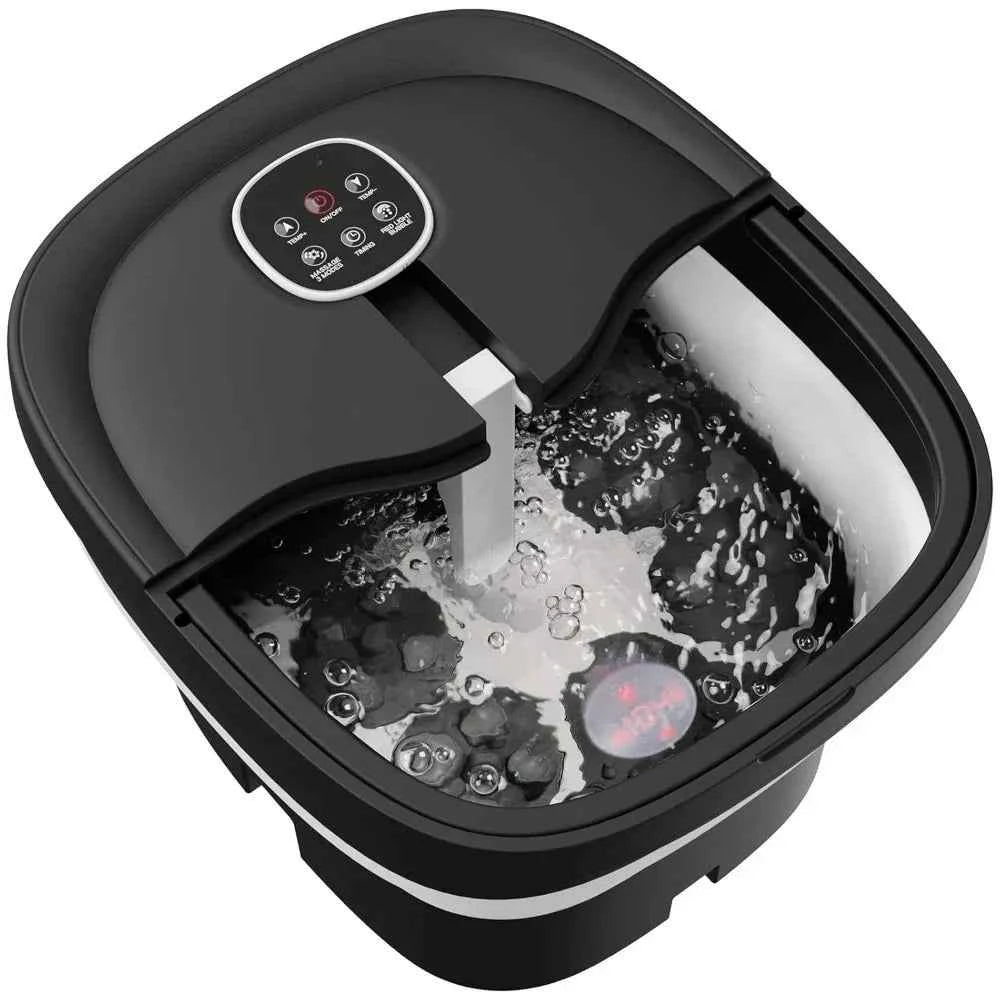 Collapsible Electric Foot Spa – Shiatsu Massage with Heat & Bubbles