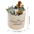 Organic Soy Wax Scented Candle - Handmade with Dried Flowers & Pure Oils