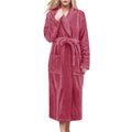 Cozy Accessories Plush Flannel Bathrobe – Warm Winter Fleece Nightgown for Women
