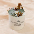 Organic Soy Wax Scented Candle - Handmade with Dried Flowers & Pure Oils