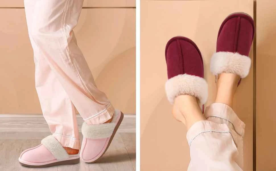 Cozy Women's Fluffy Faux Fur Slippers for Winter Comfort