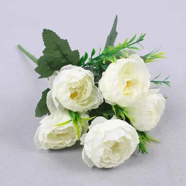 Autumn Silk Peony Bouquet – 6-Head Artificial Flowers